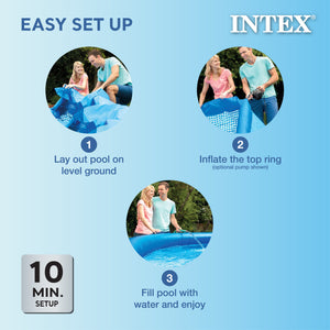 Intex Easy Set 8' x 30" Inflatable Round Swimming Pool with Protective Cover