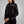 Women's Black Shearling Studded Textured Cropped Leather Jacket
