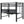 Ranier - Full Workstation Loft Bed, Full Length Desk, Safety Rails And Storage Shelves - Black