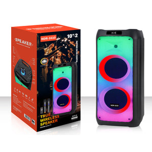 Portable Bluetooth Speaker With Dual 8-Inch Speakers