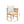 Farmhouse Modern Dining Corner Chairs (Set of 2) With Handwoven Rattan Backrests And Solid Wood Legs - Natural / White