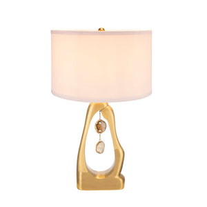 Geode-Inspired Gold Aluminum Table Lamp