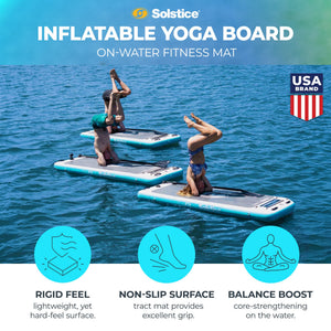 Solstice SolFit 94 Inch Stand Up Paddle Board Aquatic Yoga Mat with Camera Mount