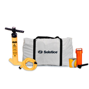 Solstice 8 x 5 ft Inflatable Floating Dock Rafting Platform w/Pump & Bag, Multi