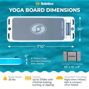 Solstice SolFit 94 Inch Stand Up Paddle Board Aquatic Yoga Mat with Camera Mount