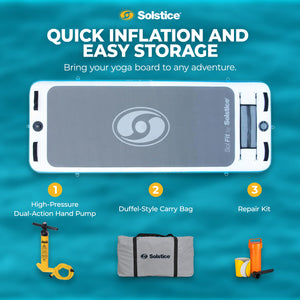 Solstice SolFit 94 Inch Stand Up Paddle Board Aquatic Yoga Mat with Camera Mount