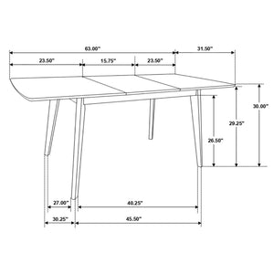 Rectangular Dining Table With Butterfly Leaf - Walnut