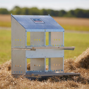 Brower 404B Galvanized Steel 4 Hole 20 Bird Poultry Nest Chicken Brooding Box