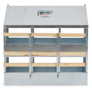 Brower 406B Galvanized Steel 6 Hole 30 Bird Poultry Nest Chicken Brooding Box