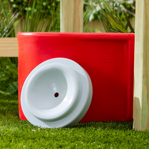 Brower MBH5RLB Insulated Horse Feed/Water 5 Gallon Bucket Holder with Cover, Red - TRAPSKI