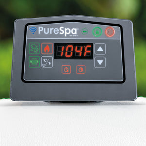 Intex PureSpa Plus Inflatable Hot Tub Jet Spa w/ 4 Battery Multi-Colored Lights