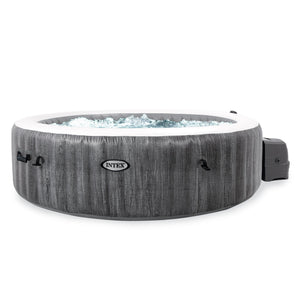 INTEX PureSpa Greywood Inflatable Spa & Attachable Drink & Snack Tray (4 Pack)