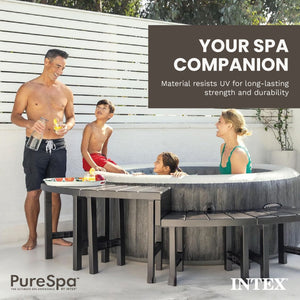Intex 28515E Set of 4 PureSpa Benches, Accessories Compatible w/ 4 Person Spas