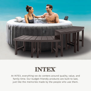 Intex 28515E Set of 4 PureSpa Benches, Accessories Compatible w/ 4 Person Spas