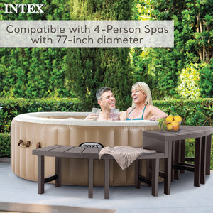Intex 28515E Set of 4 PureSpa Benches, Accessories Compatible w/ 4 Person Spas