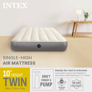 Intex 64101E Dura-Beam Standard Series Single Height Inflatable Airbed, Twin