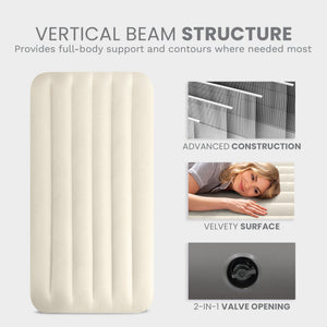 Intex 64102E Dura-Beam Standard Series Single Height Inflatable Airbed, Full - TRAPSKI