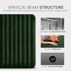 Intex 64109E Dura-Beam Standard Series Prestige Downy Inflatable Airbed, Queen - TRAPSKI