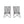 Outdoor Wicker Chair With Geometric Cross Base, Set of 2 - Gray