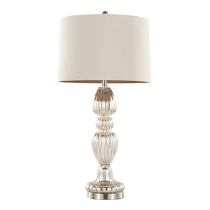 Spade - Contemporary Table Lamp (Set of 2) - Mercury / Nickel / Natural