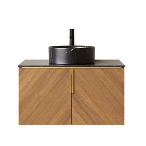 ARAI 30" Bathroom Vanity & Sink, Wall-Mounted Plywood Cabinet with Double Doors