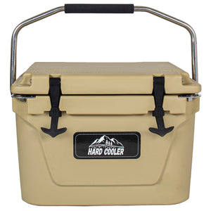 20 Quart Khaki Cooler, Ultra-Tough Hard Shell Ice Chest