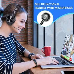 S100 Adjustable Microphone PC Headset with OneOdio A71 Bluetooth Headphones