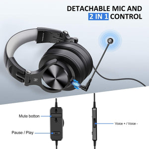 OneOdio A71D Computer Gaming Wired Over Ear Headset with Detachable Microphone - TRAPSKI