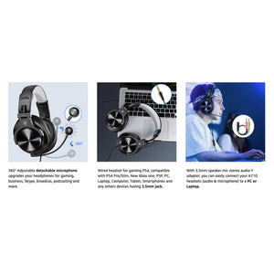 OneOdio A71D Computer Gaming Wired Over Ear Headset with Detachable Microphone - TRAPSKI