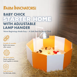 Farm Innovators 3700 Baby Chick Starter Home Kit with Adjustable Lamp Hanger
