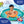 SwimSchool Baby Boat Safety Seat Shade Canopy Float in Orange with Hand Pump