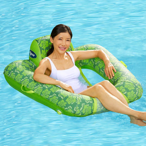 Aqua Leisure Campania Inflatable 2in1 Lounger, Floral &  Zero Gravity Pool Float