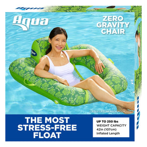 Aqua Leisure Campania Inflatable 2in1 Lounger, Floral &  Zero Gravity Pool Float