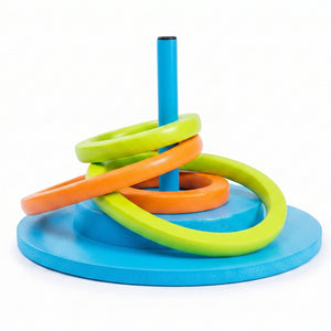 TRC Recreation Floating Foam Ring Toss Swimming Pool Game with 4 Rings, Orange