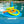 TRC Recreation Floating Foam Ring Toss Swimming Pool Game with 4 Rings, Orange
