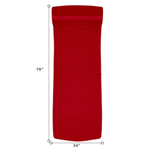 TRC Recreation Super Soft 2 Inch Thick Vinyl Foam Swimming Pool Float Mat, Red