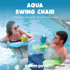 TRC Recreation Aqua Swing Chair Foam Swimming Pool Lounger Float, Fierce Green