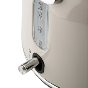 Haden Dorset 4 Slice Wide Slot Toaster & Electric Water Kettle, Putty & Chrome