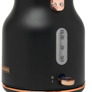 Haden Heritage 4 Slice Wide Slot Toaster & Electric Kettle, Black & Copper