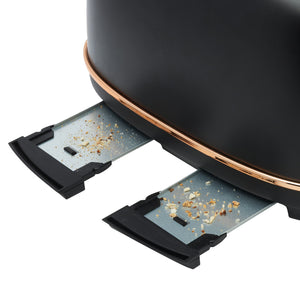 Haden Heritage 4 Slice Wide Slot Toaster & Electric Kettle, Black & Copper