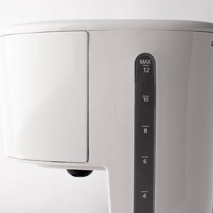 Haden 12 Cup Coffee Maker with 2 Slice Wide Stainless Steel Bread Toaster, White