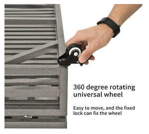 Heavy Duty Dog Crate Lockable Wheels