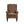 Modern Coffee Wood Frame Armchair with Microsuede Upholstery