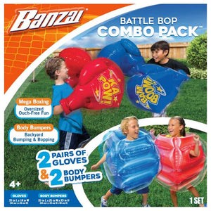 Banzai Battle Bop Combo Pack w/ Gloves & Body Bumpers, 2 Pairs Each, 2 Pack
