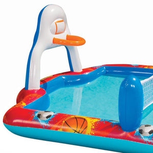 Banzai Outdoor Inflatable Sports Arena 4 In 1 Play Center Water Pool, Ages 3+