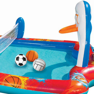 Banzai Outdoor Inflatable Sports Arena 4 In 1 Play Center Water Pool, Ages 3+