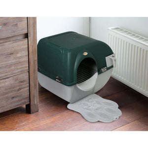 Omega Paw Roll'n Clean Self-Cleaning Litter Box & Paw Cleaning Mat for Cats