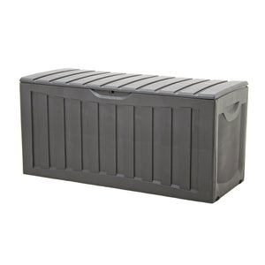 Ram Quality Products Plastic 90 Gal Outdoor Locking Storage Bin Deck Box, Gray