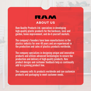 Ram Quality Products Extra 5 Tier Plastic Storage Shelf Unit for Garage, Black