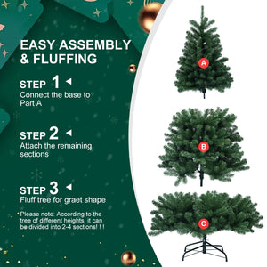 7ft Christmas Tree with Memory Wire, 1064 Tips